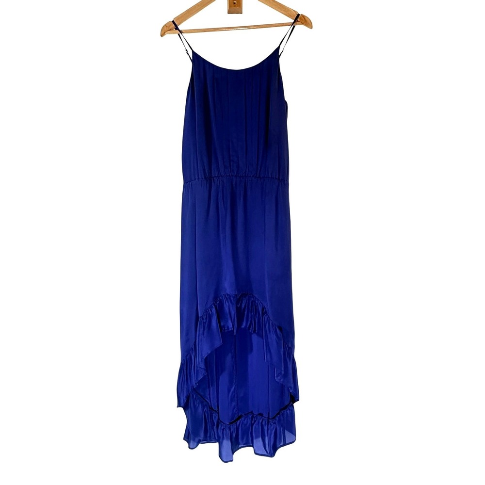 SUNDAY IN BROOKLYN Anthropologie Silk Hi Low Maxi Dress Womans Small Royal Blue